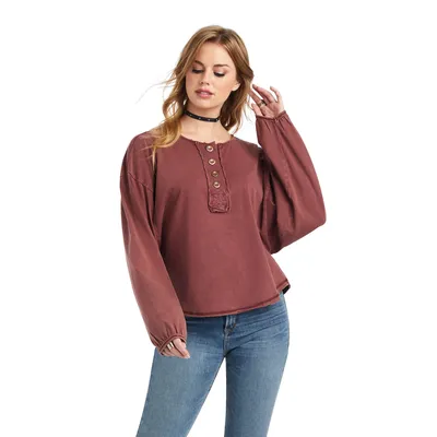 Ariat Pointelle Henley Top