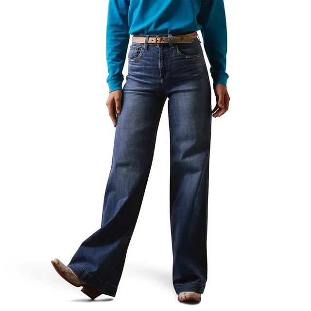 Ariat® Women's Dark Wash Ultra High Rise Tomboy Straight Leg Jeans