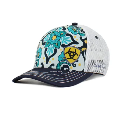 Floral print cap