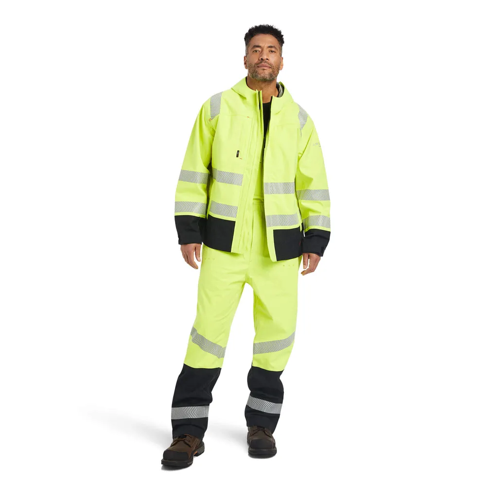 FR Hi-Vis Hooded Waterproof Jacket