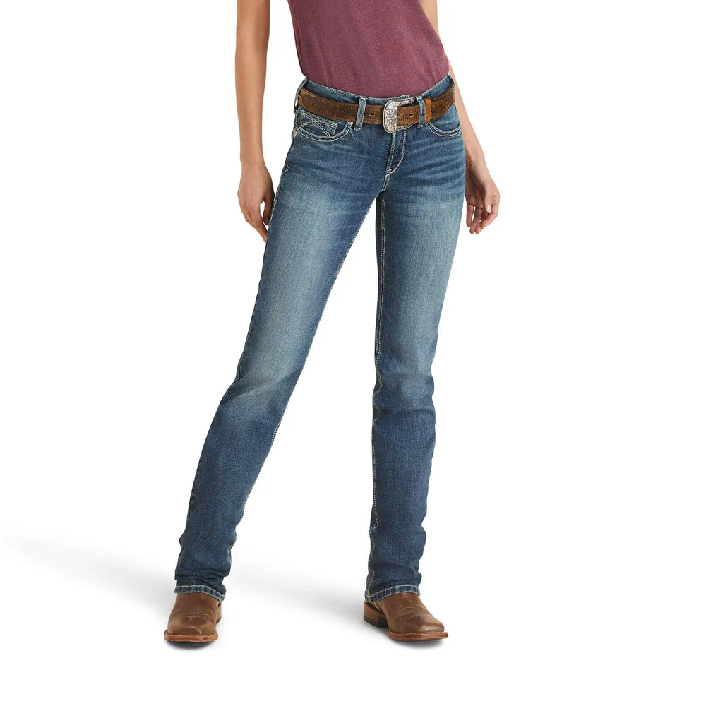 R.E.A.L. Mid Rise Stretch Icon Stackable Straight Leg Jean