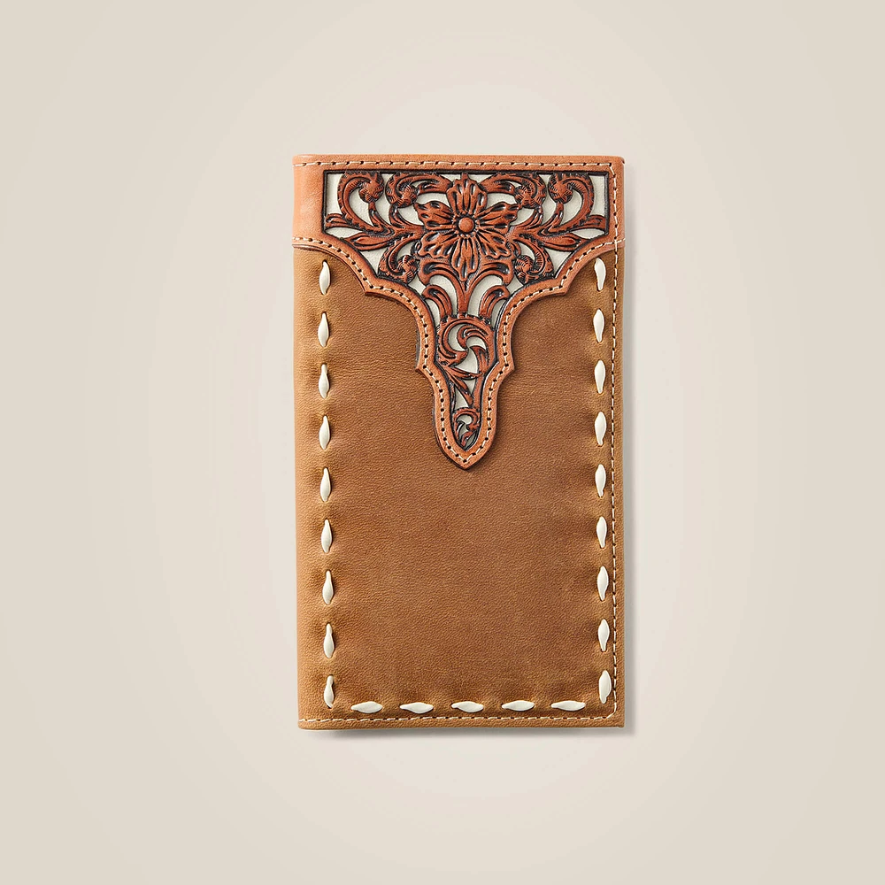 Rodeo Wallet Floral Embroidery Run Stitch