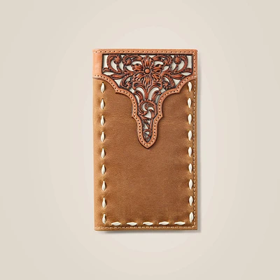 Rodeo Wallet Floral Embroidery Run Stitch