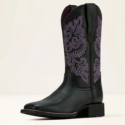 Round Up Wide Square Toe StretchFit Western Boot