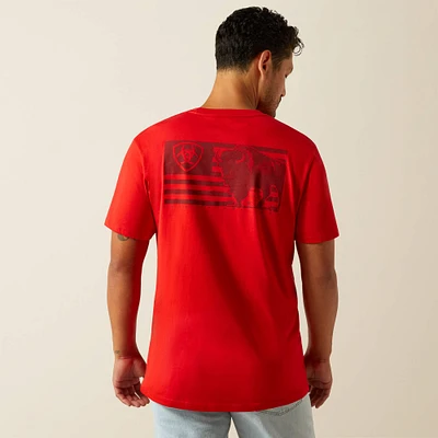 Ariat Etched Buffalo LOTF Flag T-Shirt