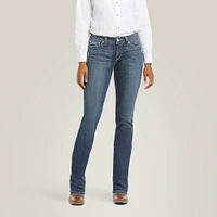 R.E.A.L. Mid Rise Arrow Gianna Straight Jean