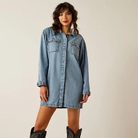 Studded Utility Shirt Dress