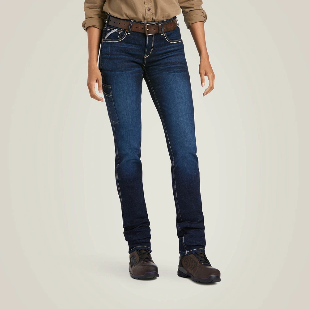 Rebar Perfect Rise Work Flex Riveter Slim Leg Jean