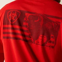 Ariat Etched Buffalo LOTF Flag T-Shirt