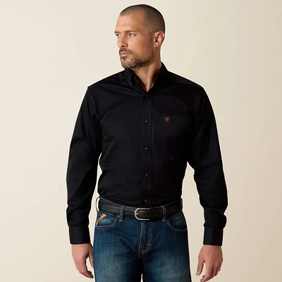 Solid Twill Fitted Shirt