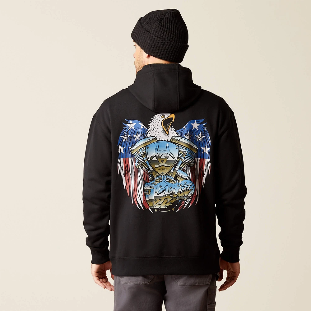 Rebar Workman Moto Eagle Hoodie