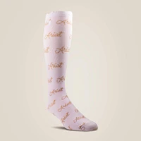 Ariat Script Knee High Sock 2 Pair Multi Color Pack