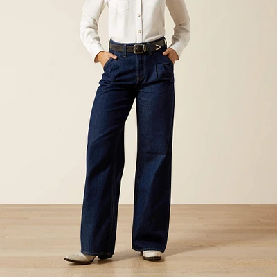 Ultra High Rise Pleated Trouser Jeans