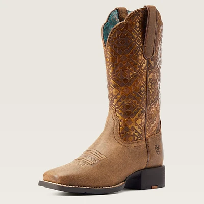 Round Up Wide Square Toe Western Boot