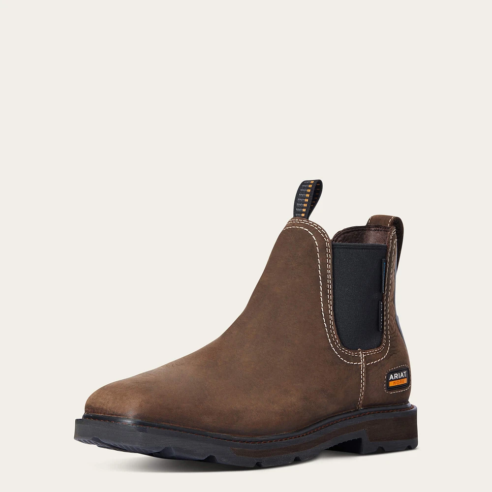 Groundbreaker Chelsea Wide Square Toe Waterproof Steel Work Boot