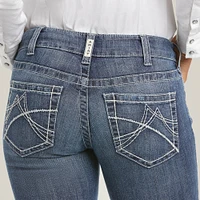 R.E.A.L. Mid Rise Arrow Gianna Straight Jean