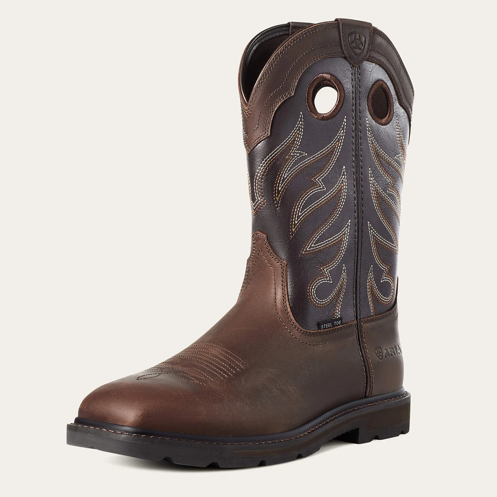 Groundwork Wide Square Toe Steel Work Boot