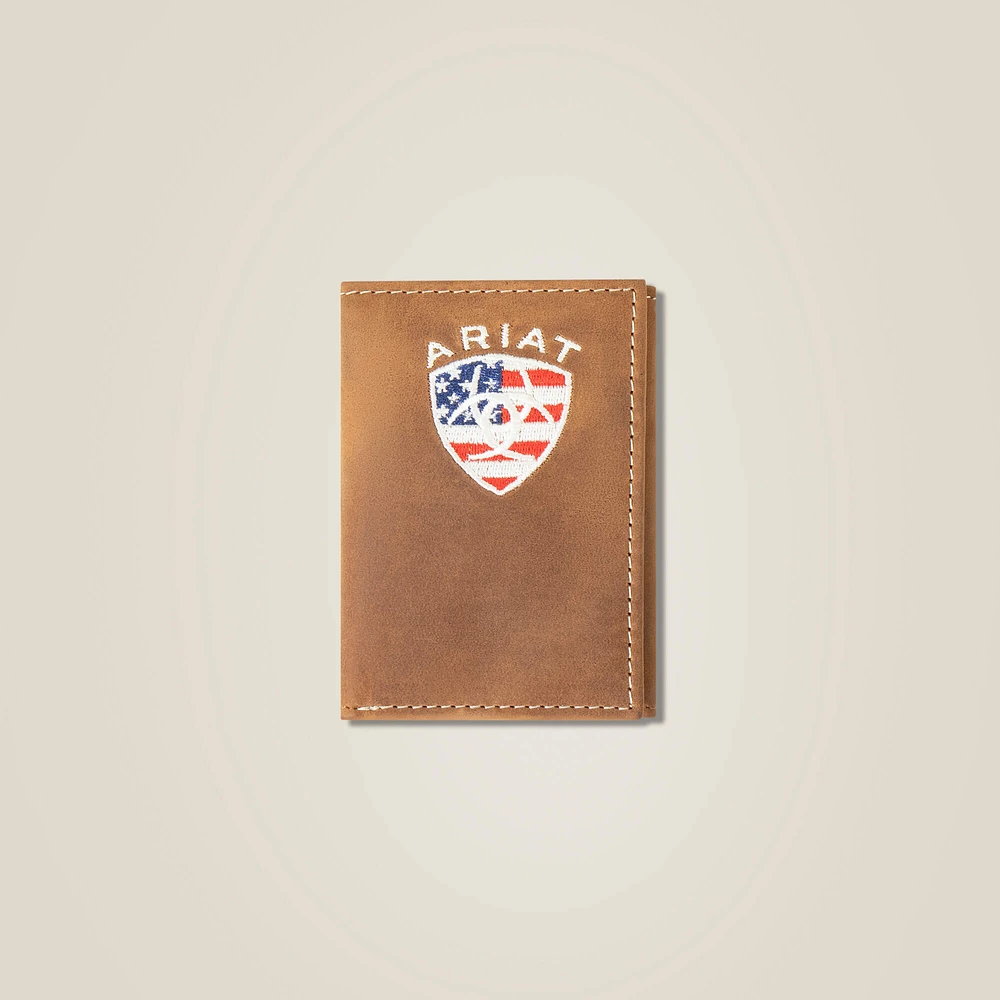 Flag Shield Trifold Wallet