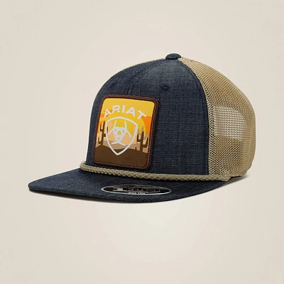 Large logo patch desert cap