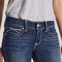 R.E.A.L. Low Rise Stretch Rosy Whipstitch Boot Cut Jean