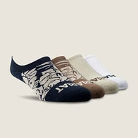 Hilo No Slip Show Sock 4 Pair Multi Color Pack