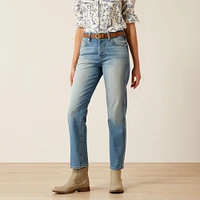 High Rise Bridle Slim Straight Leg Jeans