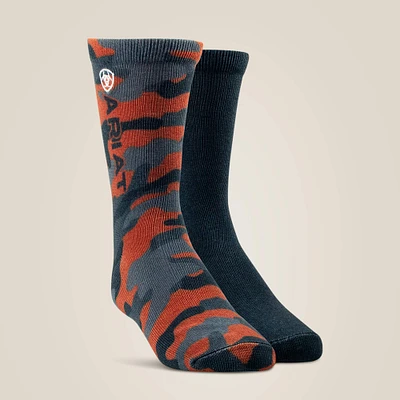 Kids Graphic Crew Sock 2 Pair Multi Color Pack