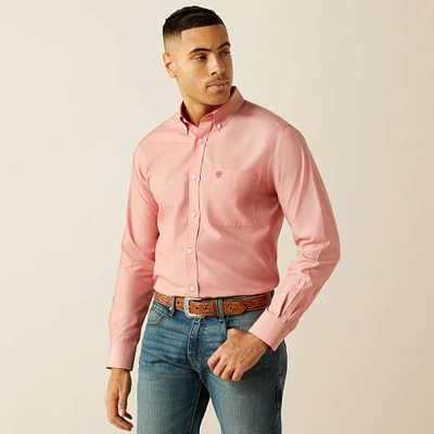 Wrinkle Free Solid Fitted Shirt