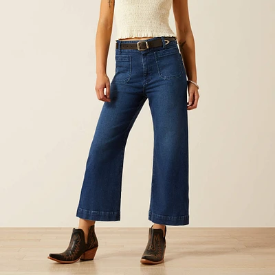 Ultra High Rise Comfort Wide Leg Crop Jeans