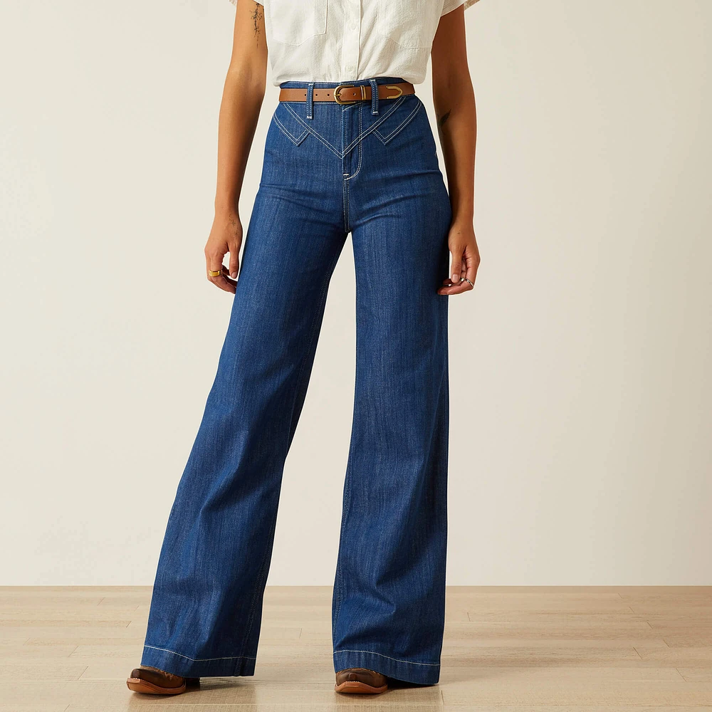 Ultra High Rise Westie Yoke Wide Leg Jeans