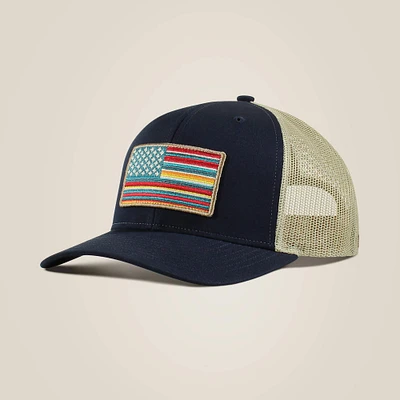 Usa flag patch logo cap