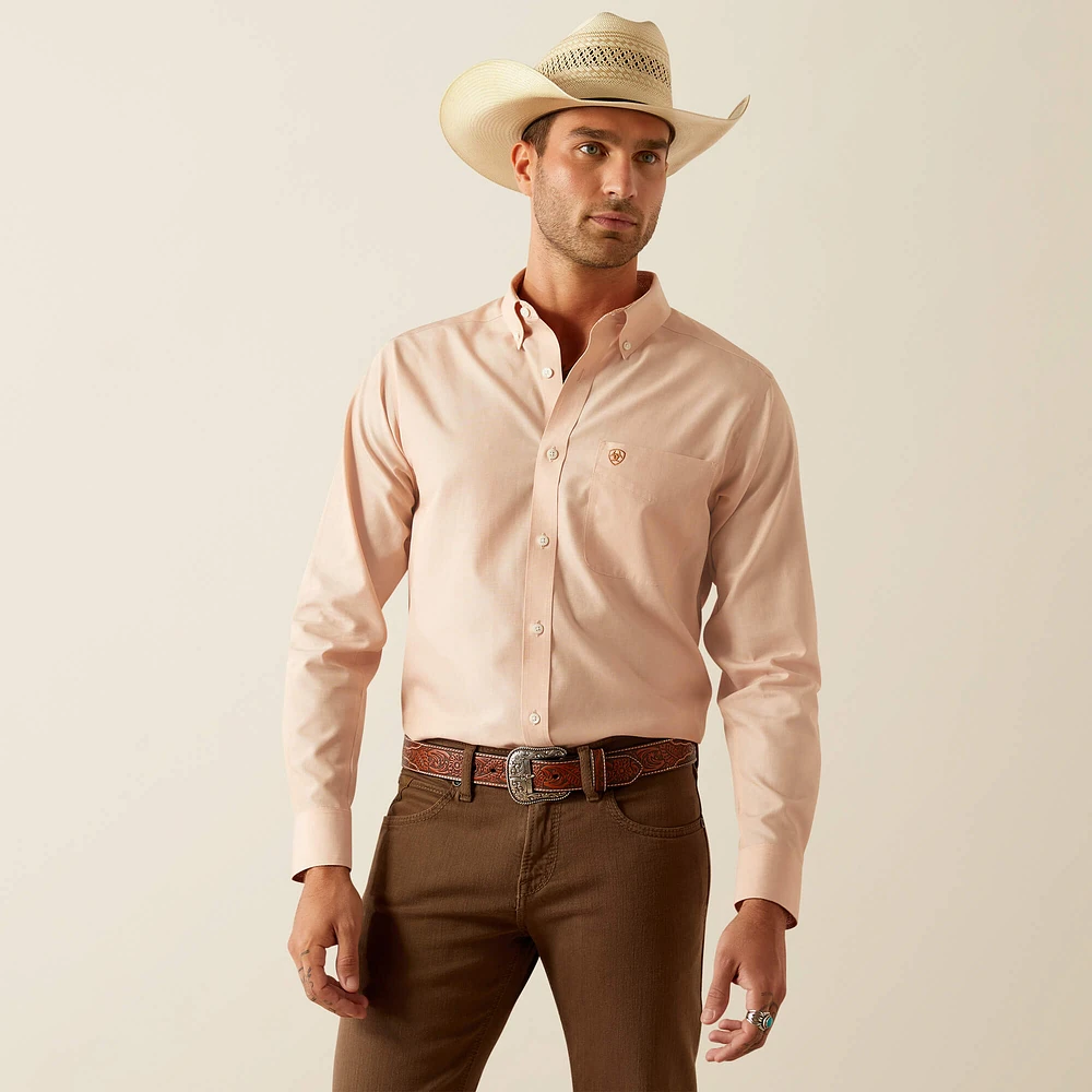 Wrinkle Free Solid Fitted Shirt