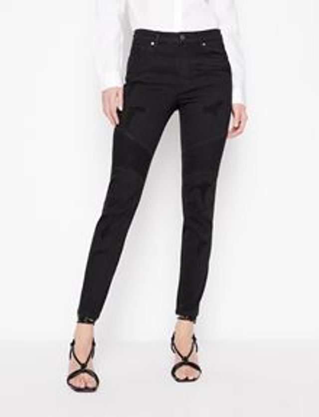 Armani Exchange J93 SKINNY BIKER DENIM JEANS | Metropolis at Metrotown