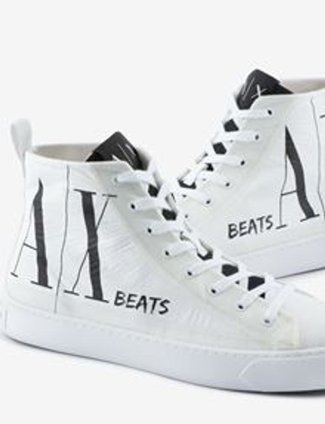 Armani Exchange ICON LOGO HIGH TOP SNEAKERS | Metropolis at Metrotown