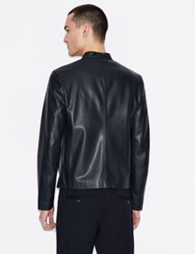 Armani Exchange FAUX LEATHER BIKER JACKET | Metropolis at Metrotown