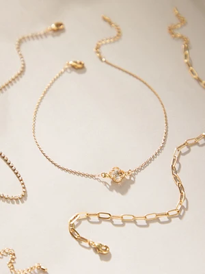 Crystal Clover Bracelet Set