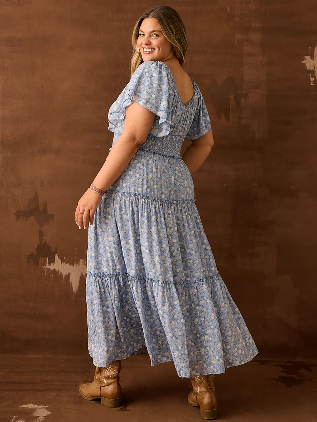arula blue dress ARULA Genessa Midi Dress at CoolSprings Galleria in Franklin, TN
