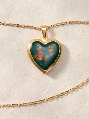 Flower Heart Locket