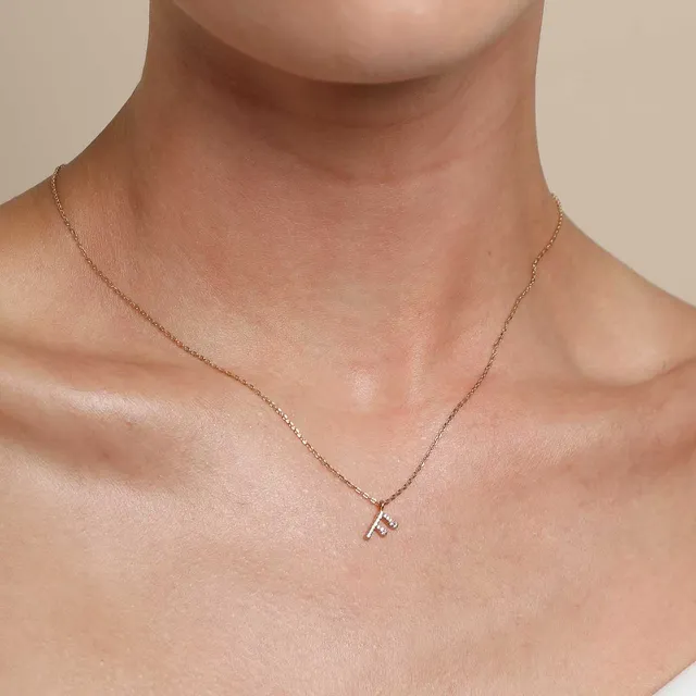 ASTRID & MIYU - 'I' initial cubic-zirconia 18ct gold-plated recycled  sterling-silver necklace | Selfridges.com