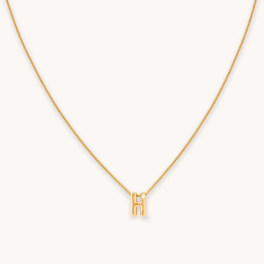 14K GOLD N INITIAL NECKLACE