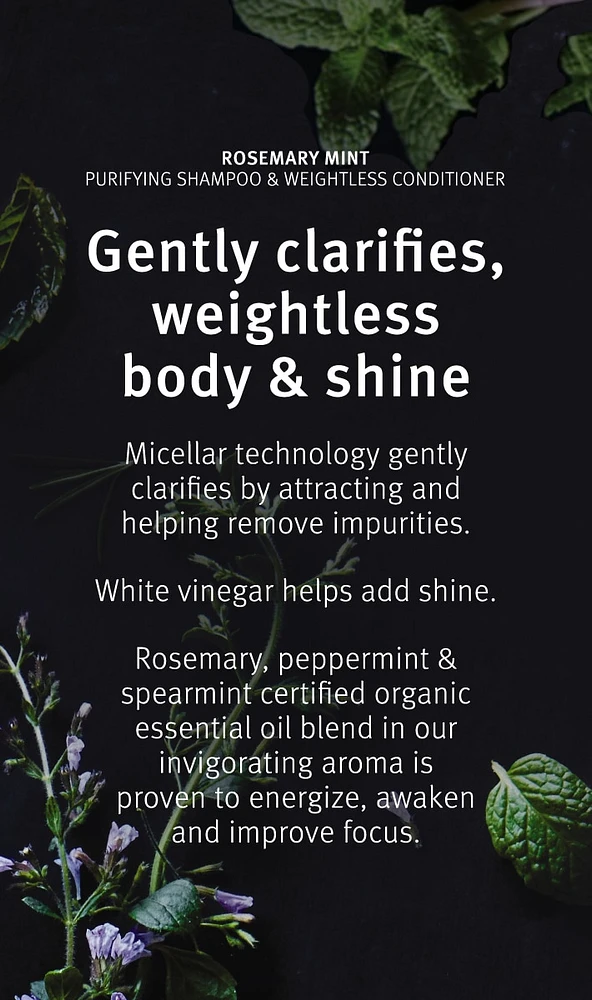 rosemary mint invigorating hair & body essentials gift set