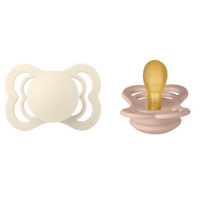 BIBS Supreme Latex Ivory/Blush 2Pack Size1