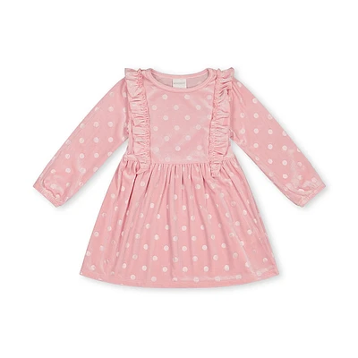 Rococo Velour Dress Pink