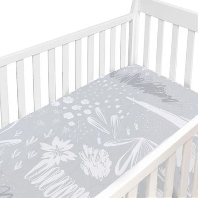 Percale Dream Crib Sheet Bunny Grey