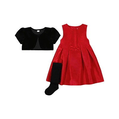 Rococo Dress Set & Tights Red