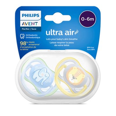 Avent Ultra Air Pacifier -6 Months 2 Pack