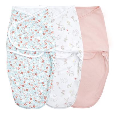 Aden + Anais Fairy Tale Flower 3 pack Wrap Swaddle -3 Months
