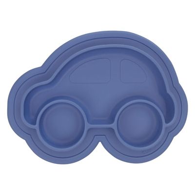 Siliplate Mess-free silicone plate Mineral Blue