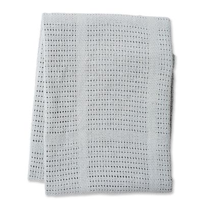 Lulujo  - Grey Cotton Cellular Blanket