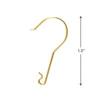 Brass Ornament Hooks, Set of 20